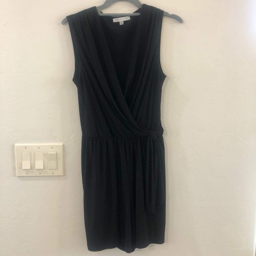 Faux Wrap Silky Romper